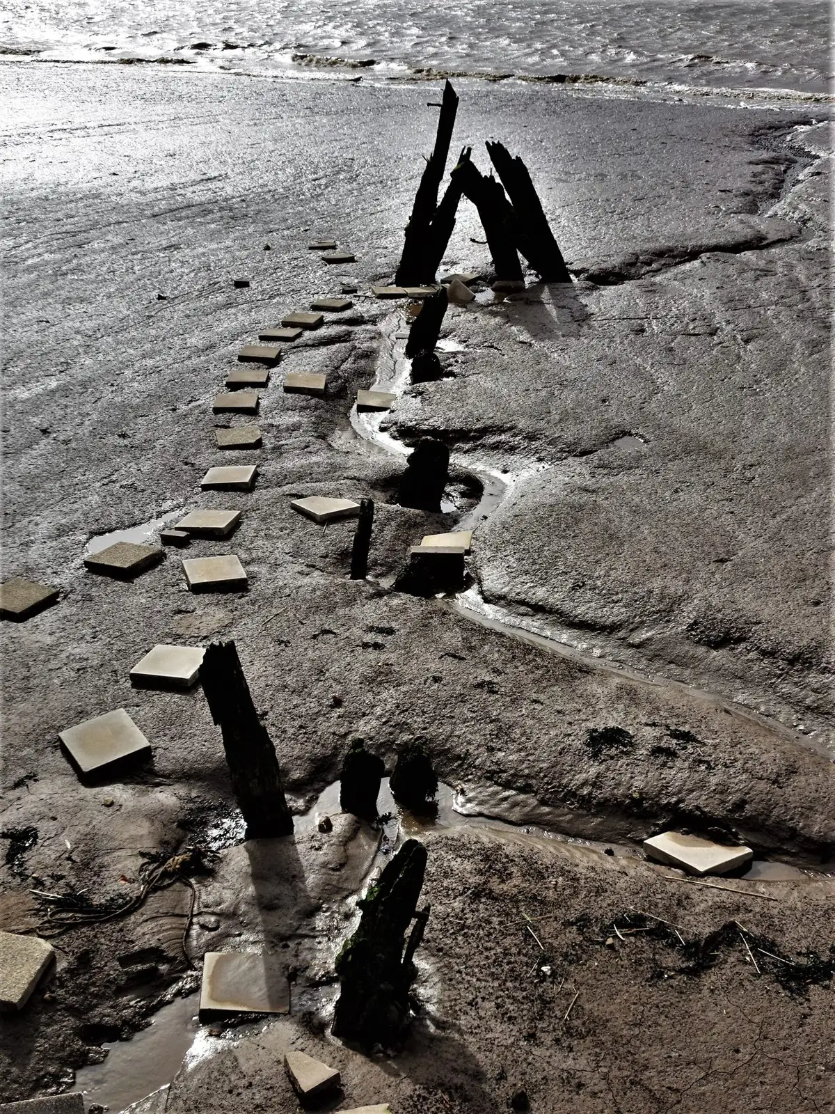The Humber foreshore at Kingston upon Hull