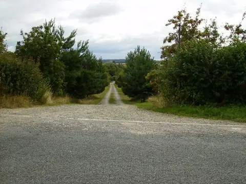 A gravel driveway beside a house on the B4361 in Herefordshire. Not a Hull driveway.